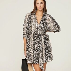 Tanya Taylor tezza animal print mini dress